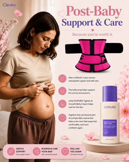Cleviro™ Premium Adjustable Waist Trainer & Workout Support Belt