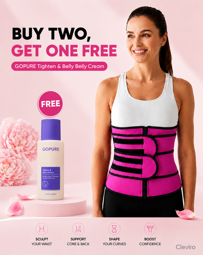 Cleviro™ Premium Adjustable Waist Trainer & Workout Support Belt